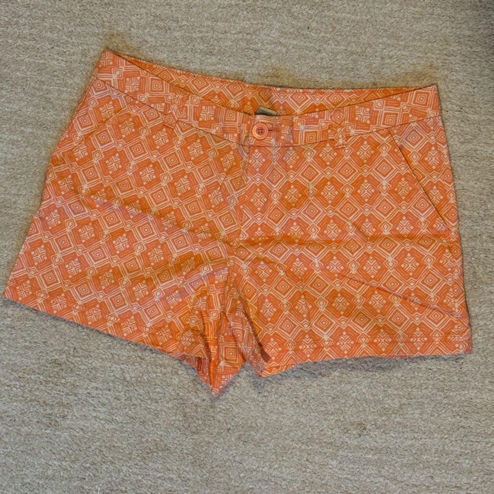 BCG Coral Geometric Print Shorts Size 12